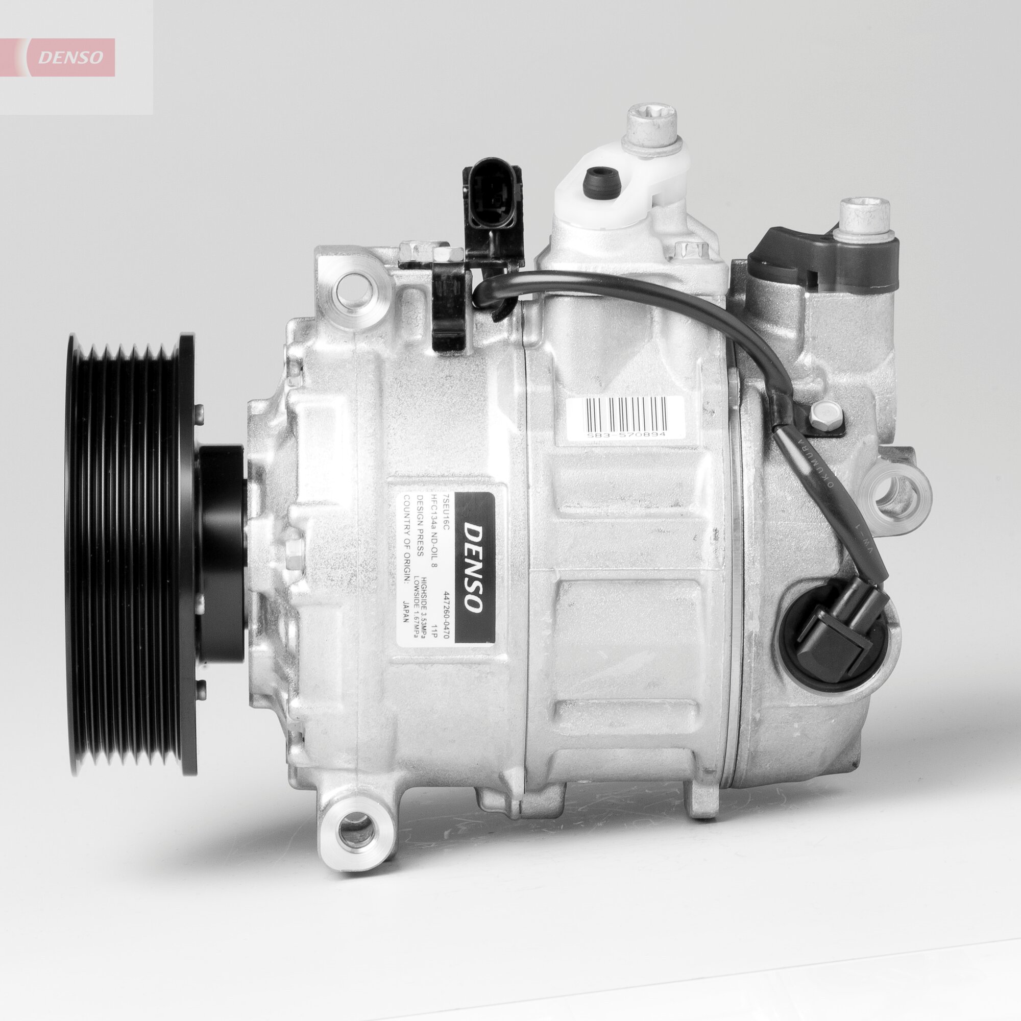 Компресор кондиціонера VW PASSAT 4.0 W8 09.01-05.05, VW PHAETON 6.0 W12 04.02-, VW TOUAR DENSO (DCP32052) Denso фото 2