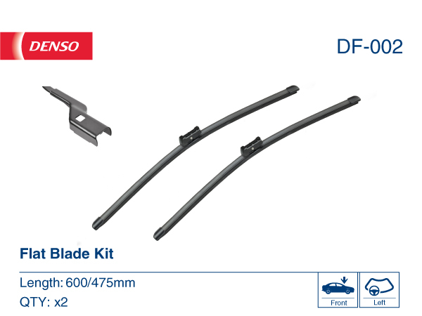 Щітка склоочисника К-Т БЕЗКАРКАСНИЙ 600+475/LHD DENSO (DF-002) Denso фото 2