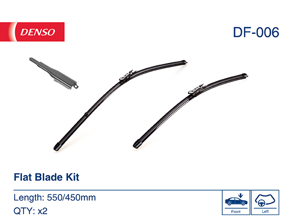 Щітка склоочисника К-Т БЕЗКАРКАСНИЙ 550/450 MM/LHD/BMW 1 F20/F21 (10-) DENSO (DF-006) Denso фото 2