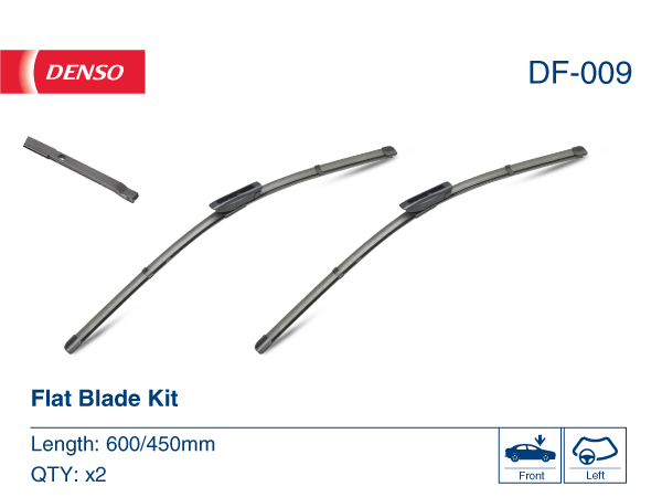 Щітка склоочисника К-Т БЕЗКАРКАСНИЙ/600/450 MM/LHD/RENAULT MEGANE IV DENSO (DF-009) Denso фото 2