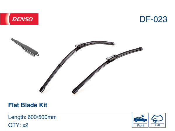 Щітка склоочисника К-Т БЕЗКАРКАСНИЙ 600/500 MM / LHD / LAND ROVER FREELANDER II (06- DENSO (DF-023) Denso фото 2
