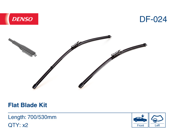 Щітка склоочисника К-Т БЕЗКАРКАСНИЙ 700/530 MM / LHD / MERCEDES-BENZ GL-CLASS (X164) DENSO (DF-024) Denso фото 2