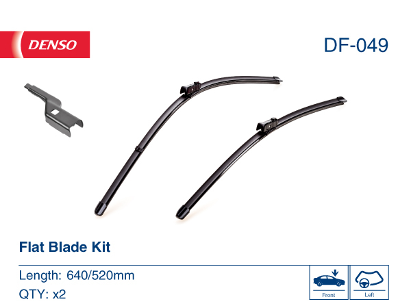 Щітка склоочисника К-Т БЕЗКАРКАСНИЙ 640/520 MM / LHD / AUDI A6 (4G, C7) A7 (4GA) (10 DENSO (DF-049) Denso фото 2
