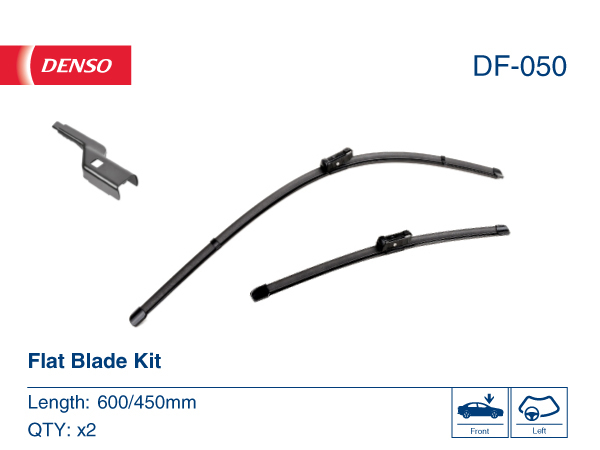 Щітка склоочисника К-Т БЕЗКАРКАСНИЙ 600/450 MM/LHD/SKODA OCTAVIA (12-) DENSO (DF-050) Denso фото 2