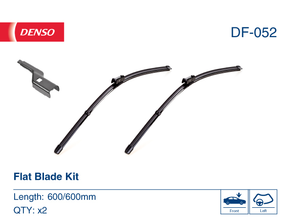 Щітка склоочисника К-Т БЕЗКАРКАСНИЙ 600/600 MM / LHD / VW TRANSPORTER V (7H, 7E, 7J) DENSO (DF-052) Denso фото 2
