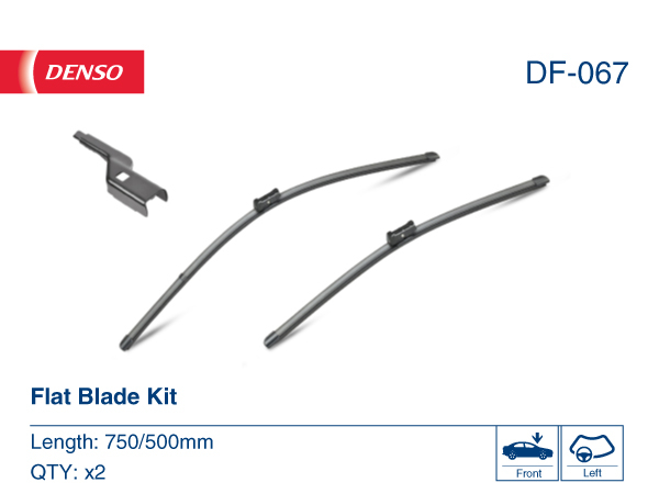 Щітка склоочисника К-Т БЕЗКАРКАСНИЙ 750/500 MM/LHD/FORD TRANSIT (13-) DENSO (DF-067) Denso фото 2