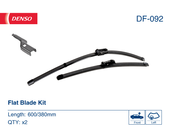 Щітка склоочисника К-Т БЕЗКАРКАСНИЙ / 600/380 MM / LHD / FIAT LANCIA PANDA YPSILON 2 DENSO (DF-092) Denso фото 2