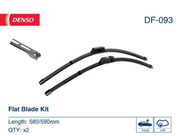 Щітка склоочисника К-Т БЕЗКАРКАСНИЙ/590/580 MM/LHD/AUDI A8 2002 - 2010 DENSO (DF-093) Denso фото 2