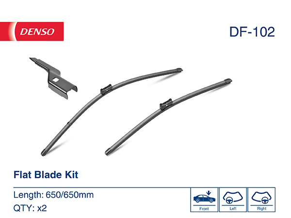 Щітка склоочисника К-Т БЕЗКАРКАСНИЙ 650/650 MM / LHD/RHD / OPEL ASTRA J (09-) / PEUG DENSO (DF-102) Denso фото 2