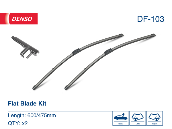 Щітка склоочисника К-Т БЕЗКАРКАСНИЙ 600+475 DENSO (DF-103) Denso фото 2