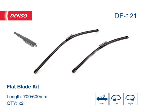 Щітка склоочисника К-Т БЕЗКАРКАСНИЙ/700/600 MM/LHD/RHD DENSO (DF-121) Denso фото 2