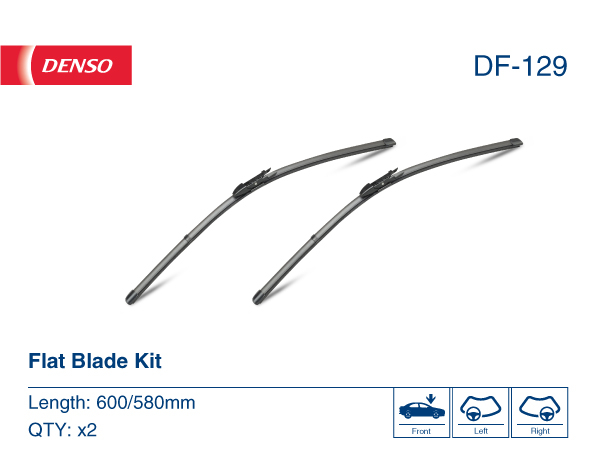 Щітка склоочисника К-Т БЕЗКАРКАСНИЙ 600+580 DENSO (DF-129) Denso фото 2