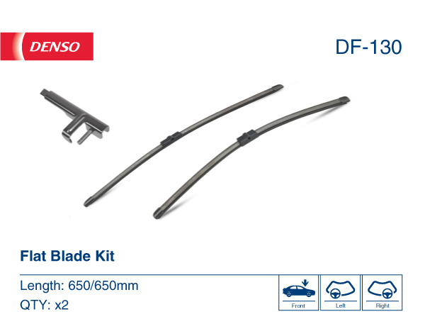 Щітка склоочисника К-Т БЕЗКАРКАСНИЙ/650/650 MM/LHD/RHD DENSO (DF-130) Denso фото 2
