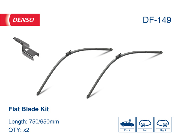 Щітка склоочисника К-Т БЕЗКАРКАСНИЙ 750+650 DENSO (DF-149) Denso фото 2