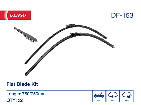 Щітка склоочисника К-Т БЕЗКАРКАСНИЙ / 750/750 MM / / FORD GALAXY S-MAX TOURNEO CONNE DENSO (DF-153) Denso фото 2