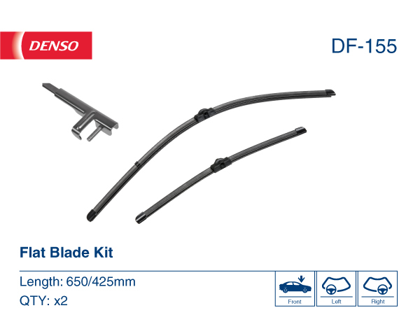 Щітка склоочисника К-Т БЕЗКАРКАСНИЙ / 650/425 MM / LHD/RHD / ALPINA B6 (F12, F13) (1 DENSO (DF-155) Denso фото 2