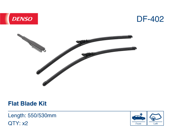 Щітка склоочисника К-Т БЕЗКАРКАСНИЙ / 550/530 MM / LHD / AUDI TT (8J) (06-14) 08/06- DENSO (DF-402) Denso фото 2