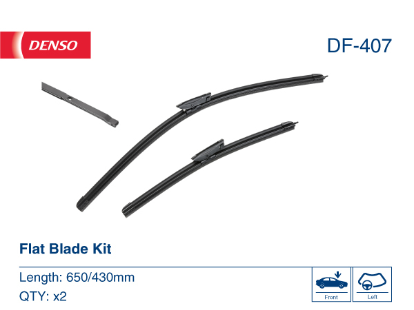 Щітка склоочисника К-Т БЕЗКАРКАСНИЙ / 650/430 MM / LHD / CITROEN C4 CACTUS (14-) 09/ DENSO (DF-407) Denso фото 2