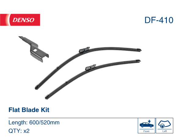 Щітка склоочисника К-Т БЕЗКАРКАСНИЙ/600/520 MM/LHD/AUDI A5 (F5) (16-) 11/16- DENSO (DF-410) Denso фото 2