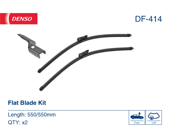 Щітка склоочисника К-Т БЕЗКАРКАСНИЙ / 550/550 MM / LHD / LAND ROVER DEFENDER (19-) 0 DENSO (DF-414) Denso фото 2