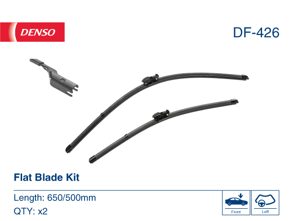 Щітка склоочисника К-Т БЕЗКАРКАСНИЙ/650/500 MM/LHD/BMW IX3 (G08) (20-) 09/20- DENSO (DF-426) Denso фото 2