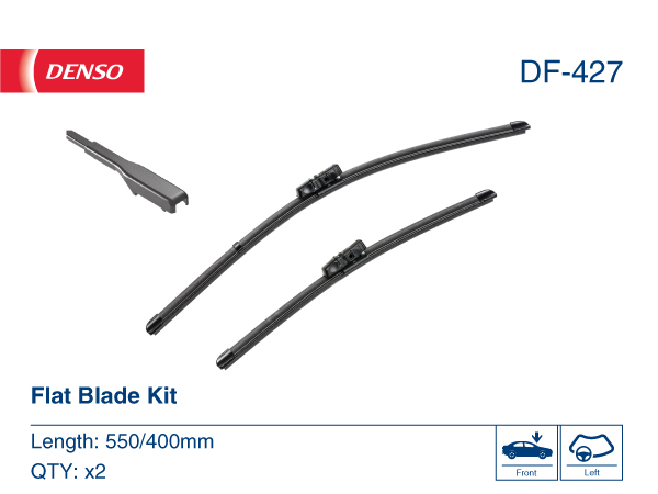 Щітка склоочисника К-Т БЕЗКАРКАСНИЙ / 550/400 MM / LHD / FORD ECOSPORT (12-) 08/12-1 DENSO (DF-427) Denso фото 2