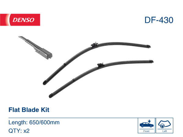 Щітка склоочисника К-Т БЕЗКАРКАСНИЙ / 650/600 MM / LHD / MERCEDES-BENZ SPRINTER 3,5- DENSO (DF-430) Denso фото 2