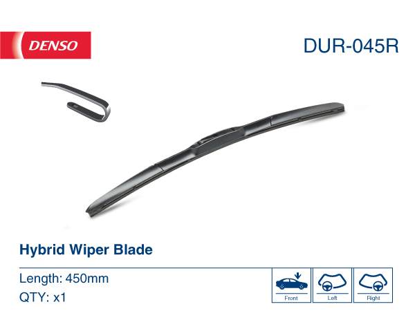 Щітка склоочисника КАРКАСНИЙ HYBRID / 450 ММ DENSO (DUR045R) Denso фото 2