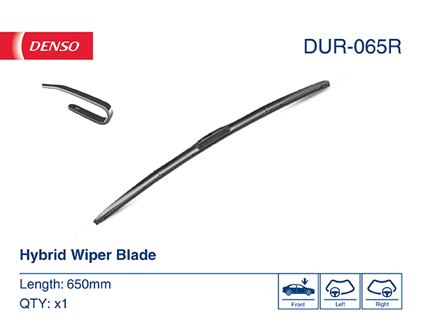 Щітка склоочисника КАРКАСНИЙ HYBRID / 650 ММ DENSO (DUR065R) Denso фото 2