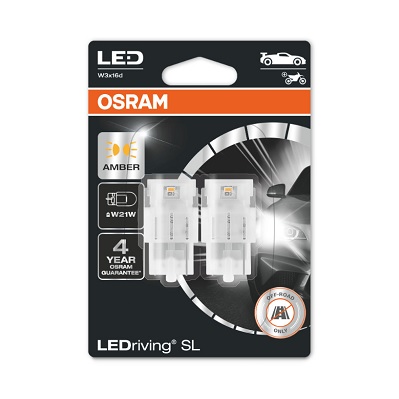 Автолампа світлодіодна WY21W LED 12V 1.3W W3X16D / LEDRIVING® SL / YELLOW - ЯНТАРНИЙ-ЖОВ OSRAM (7505DYP-02B) osram фото 2