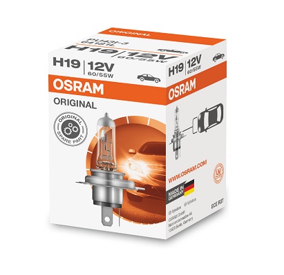 Автолампа галогенова 60/55W H19 12V 60/55W PU43T-3/ORIGINAL LINE OSRAM (64181L) osram фото 2