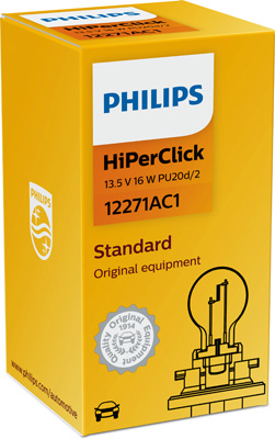 Автолампа 16W PCY16W 12V 16W PU20D/2 PHILIPS (12271AC1) Philips фото 2