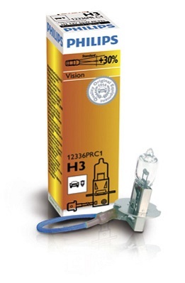 Автолампа галогенова 55W H3 12V 55W PK22S/PREMIUM - НА 30% ЗБІЛЬШЕНИЙ СВІТЛОВИЙ ПОТІК PHILIPS (12336PRC1) Philips фото 2