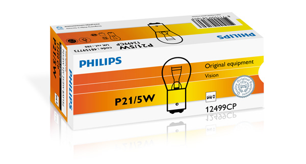 Автолампа 21/5W P21/5W 12V 21/5W BAY15D/КРАТН. X10 PHILIPS (12499CP) Philips фото 2
