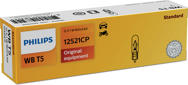 Автолампа 1W W1W 12V 1W W2X4,6D/STANDARD T5/КРАТН. X10 PHILIPS (12521CP) Philips фото 2