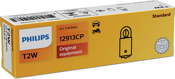 Автолампа 2W T2W 12V BA9S 2W/STANDARD/КРАТН. X10 PHILIPS (12913CP) Philips фото 2