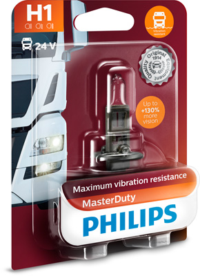 Автолампа галогенова 70W H1 24V 70W P14,5S / MASTERDUTY - СТРОК СЛУЖБИ ЗБІЛЬШЕНО У 2 РАЗИ PHILIPS (13258MDB1) Philips фото 2
