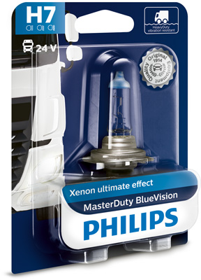 Автолампа галогенова 70W H7 24V 70W PX26D / MASTERDUTY BLUEVISION - СТРОК СЛУЖБИ ЗБІЛЬШЕНО PHILIPS (13972MDBVB1) Philips фото 2