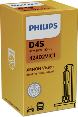 Автолампа ксенонова D4S 42V 35W 4300К P32D-5/VISION PHILIPS (42402VIC1) Philips фото 2
