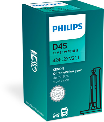Автолампа ксенонова D4S 42V 35W 4300К P32D-5 / X-TREME VISION GEN2 - НА 150% ЗБІЛЬШЕН PHILIPS (42402XV2C1) Philips фото 2