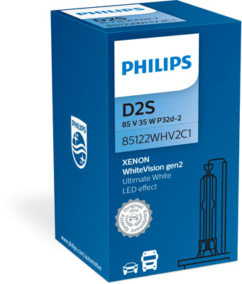 Автолампа ксенонова D2S 85V 35W 5000K P32D-2 / WHITE VISION GEN2 - ЯСКРАВІСТЬ СВІТЛА PHILIPS (85122WHV2C1) Philips фото 2