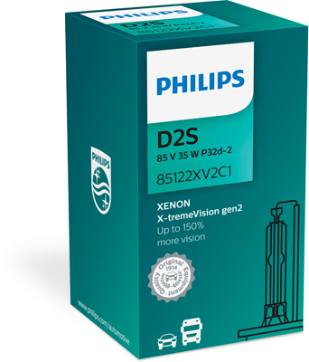 Автолампа ксенонова D2S 85V 35W P32D-2 / X-TREME VISION GEN2 - НА 150% ЗБІЛЬШЕНИЙ СВІ PHILIPS (85122XV2C1) Philips фото 2