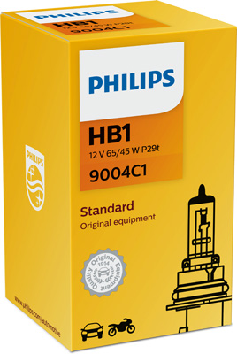 Автолампа галогенова 65/45W HB1 12V 65/45W P29T/STANDARD PHILIPS (9004C1) Philips фото 2