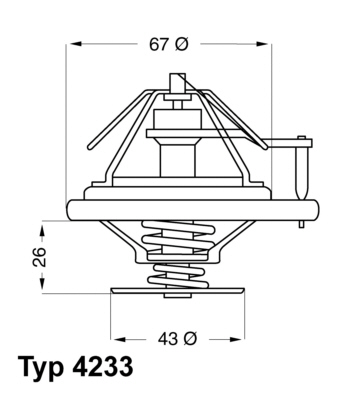 Термостат MERCEDES S-CLASS (W126) 380, 500 1979-1985 WAHLER (4233.80D) WAHLER фото 2