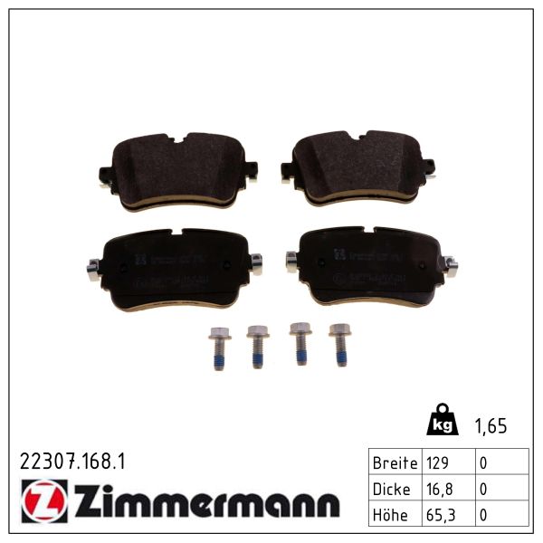 Колодки гальмівні (задні) Audi A6/A7/A8/Q7/Q8/VW Touareg 16- (Trw) Zimmermann фото 5