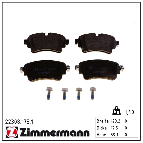 Колодки гальмівні (задні) Audi A4/A5/Q5/Q7 2.0 TFSI/TDI/3.0 TDI 15- (TRW) Zimmermann фото 9