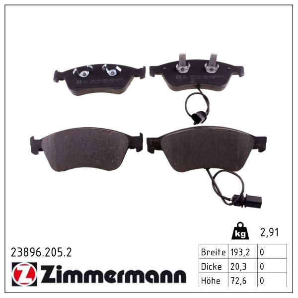 Колодки тормозные (передние) VW Phaeton/ Audi A6/A8 04-16 (Ate-Teves) (с датчиком) фото 7