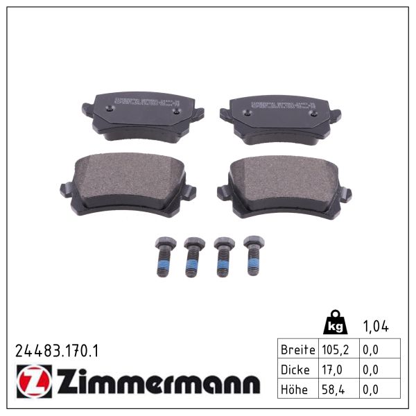 Колодки гальмівні (задні) Audi A6 05-11/VW Passat/CC 1.8TSI/2.0TDI 05- (Lucas) Zimmermann фото 9