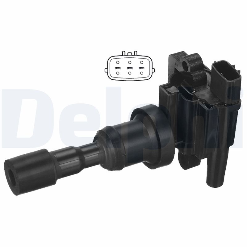 Котушка запалювання MITSUBISHI OUTLANDER I (CU_W) 2.0 2001.03-2008.07 DELPHI (GN10385-12B1) Delphi фото 2