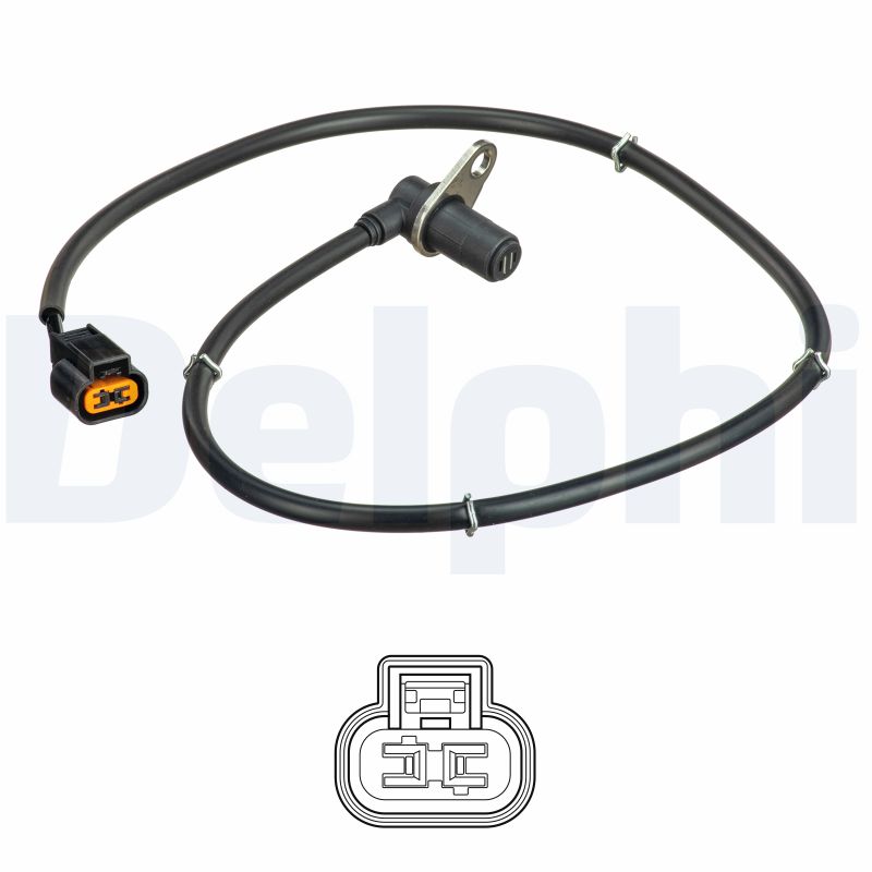 Датчик ABS ПРАВИЙ MITSUBISHI PAJERO III (V6_W, )-3.0 (V73W) (2000.02-2006.12 DELPHI (SS20618) Delphi фото 2